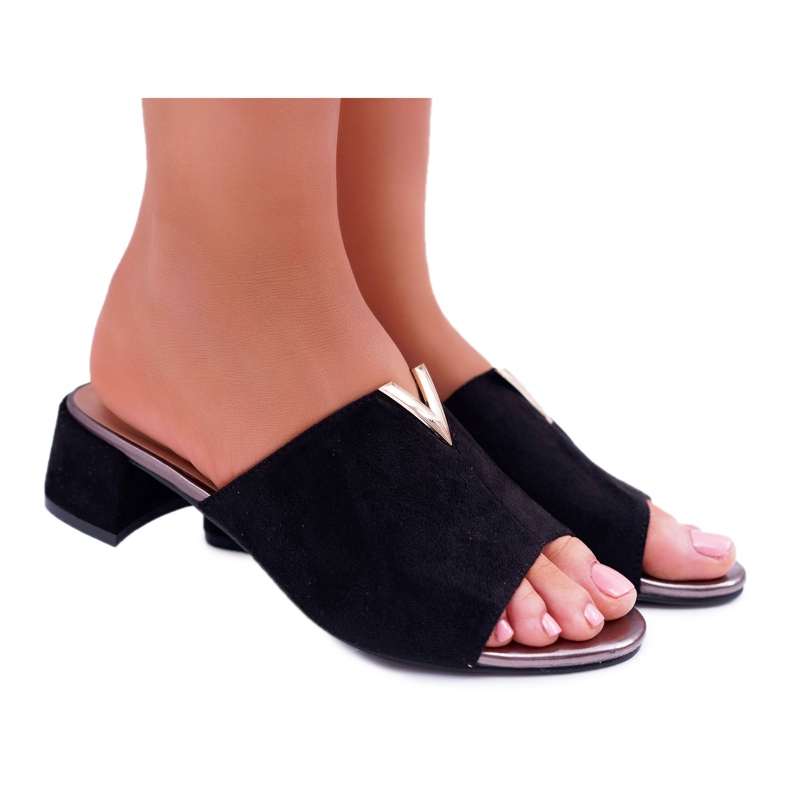 Vinceza Pantoufles Classiques Élégantes Pour Femmes Sur Bloc Demea Noir le noir Vinceza Pantoufles Classiques Élégantes Pour Femmes Sur Bloc Demea Noir le noir