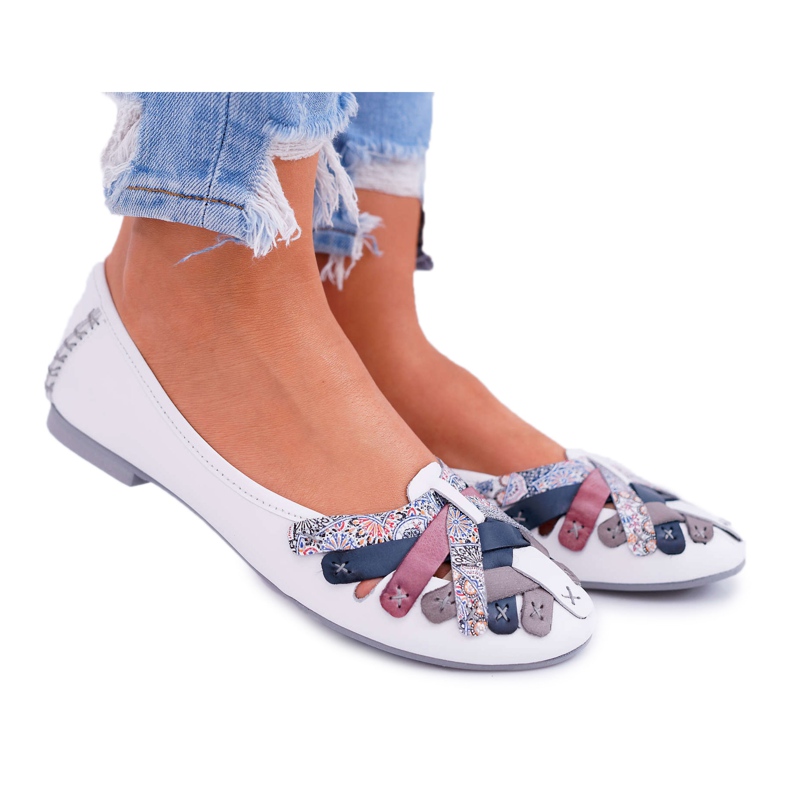 Ballerines Femme Maciejka Cuir Blanc 01358 blanche