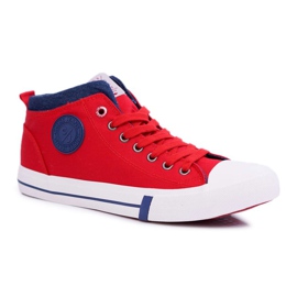 Baskets Homme High Cross Jeans Matériel Rouge DD1R4059 Baskets Homme High Cross Jeans Matériel Rouge DD1R4059