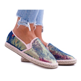 Espadrilles Femme Big Star Paillettes Irisées DD274A164 bleu marine