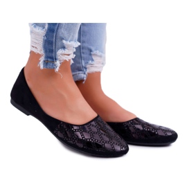 EVE Ballerines Femme Merante Noires En Daim le noir