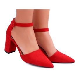 FRJEIN Escarpins à Talons Pour Femmes En Spitz Rouge Elegante