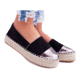 Espadrilles Femme Noir Ringer Plateforme