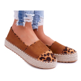Espadrilles Femme Camel Plateforme Ringer brun