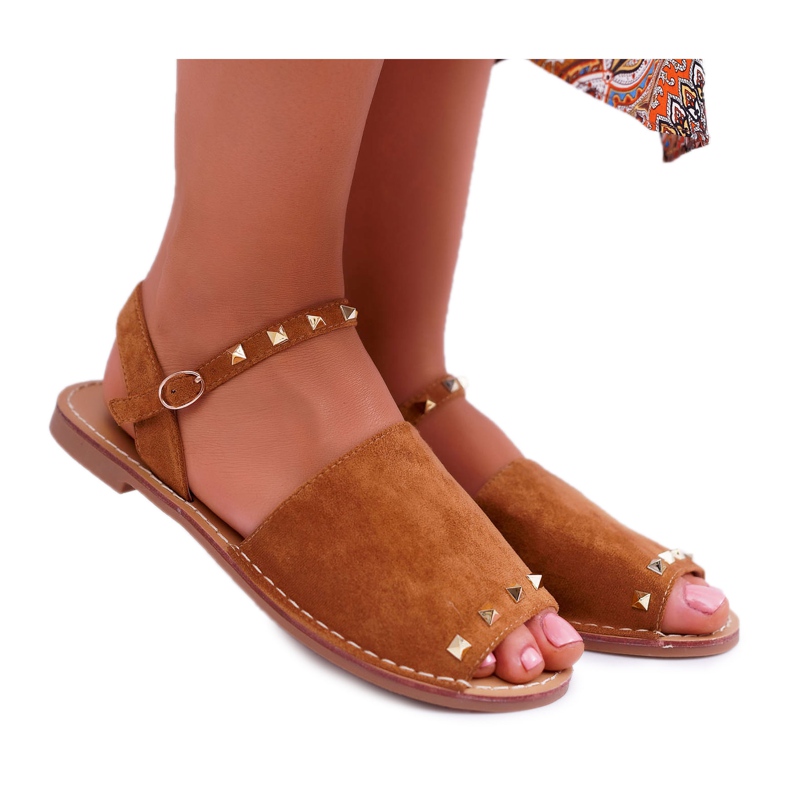 Sandales Femme Lu Boo Daim Camel Silena brun