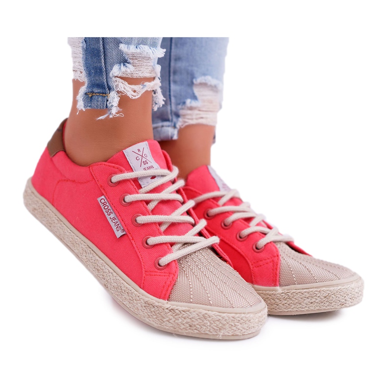 Baskets Femme Cross Jeans Rose DD2R4096