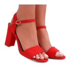 FRBS Sandales Femme Daim Rouge Baloo