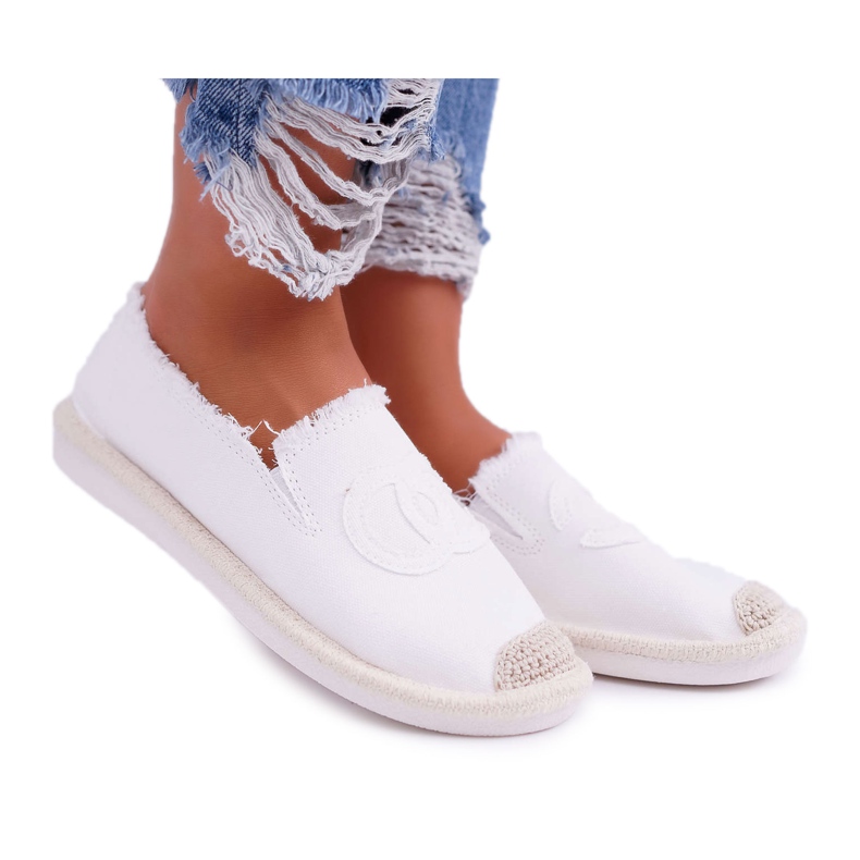 PS1 Espadrilles Femme Blanc Flaure blanche