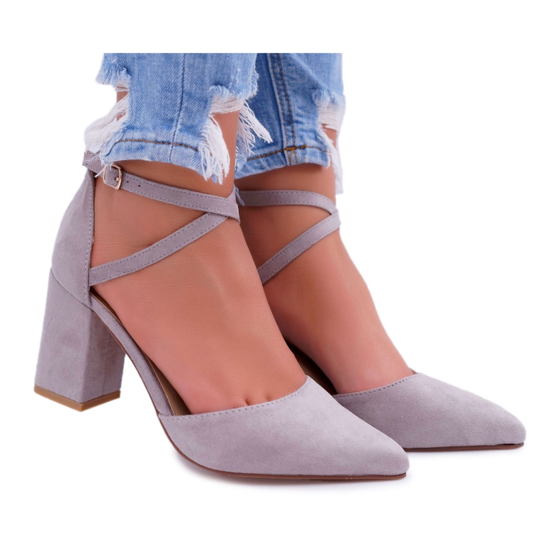 PS1 Escarpins à Talons Pour Femmes En Gris Spitz Traffic