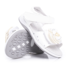 EVE Sandales Enfant Avec Velcro Fille Flamenco Blanc