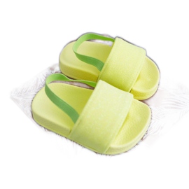 FRROCK Chaussons Fille Brocart Citron Vert Rimia