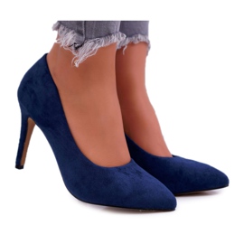 EVE Escarpins à talons aiguilles en daim bleu marine Spitz Kiss Me EVE Escarpins à talons aiguilles en daim bleu marine Spitz Kiss Me