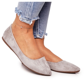 PS1 Ballerines Femme Gris Daim Dermeno