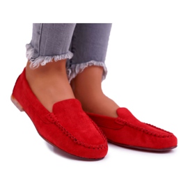 Mocassins Femme Sergio Leone Daim Rouge Winted Mocassins Femme Sergio Leone Daim Rouge Winted