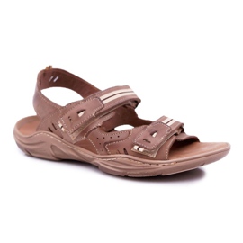 Mario Boschetti Sandales pour hommes en cuir marron Lop brun