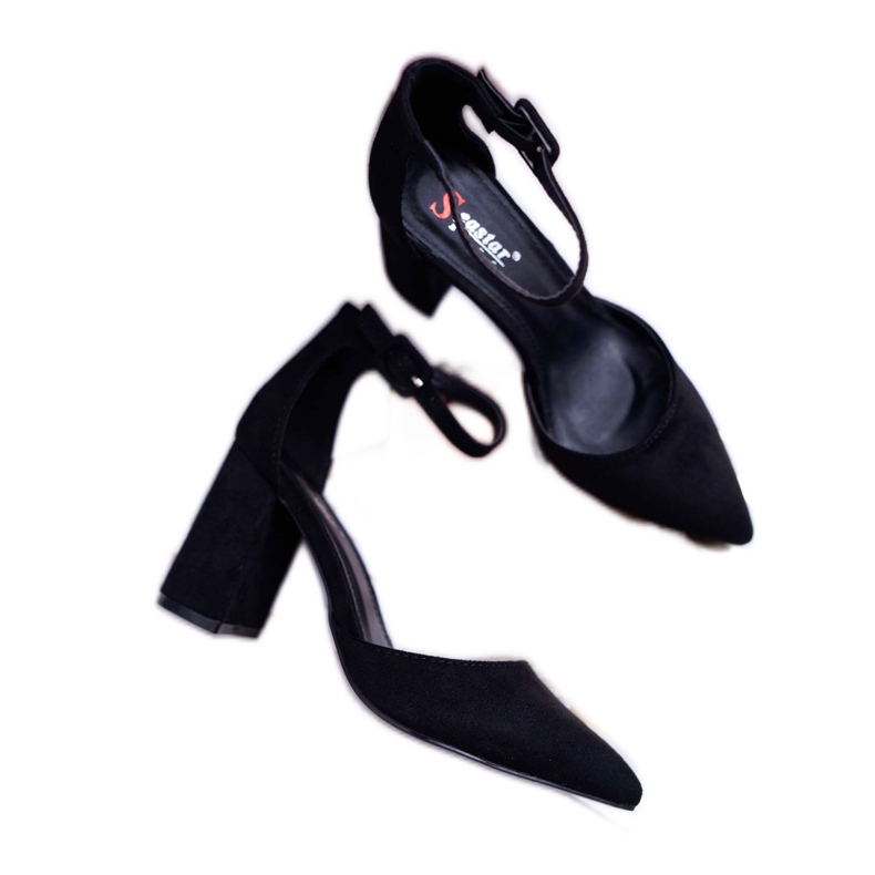 PS1 Escarpins pour femmes à talon en daim noir Harye le noir