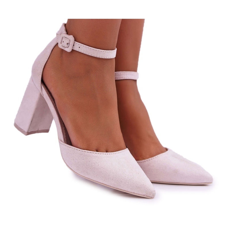 PS1 Escarpins à Talons Pour Femmes En Daim Beige Harye multicolore rose