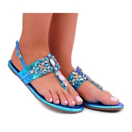 Sandales Femme Lu Boo Crystals Bleu Pétrole Sonne Sandales Femme Lu Boo Crystals Bleu Pétrole Sonne