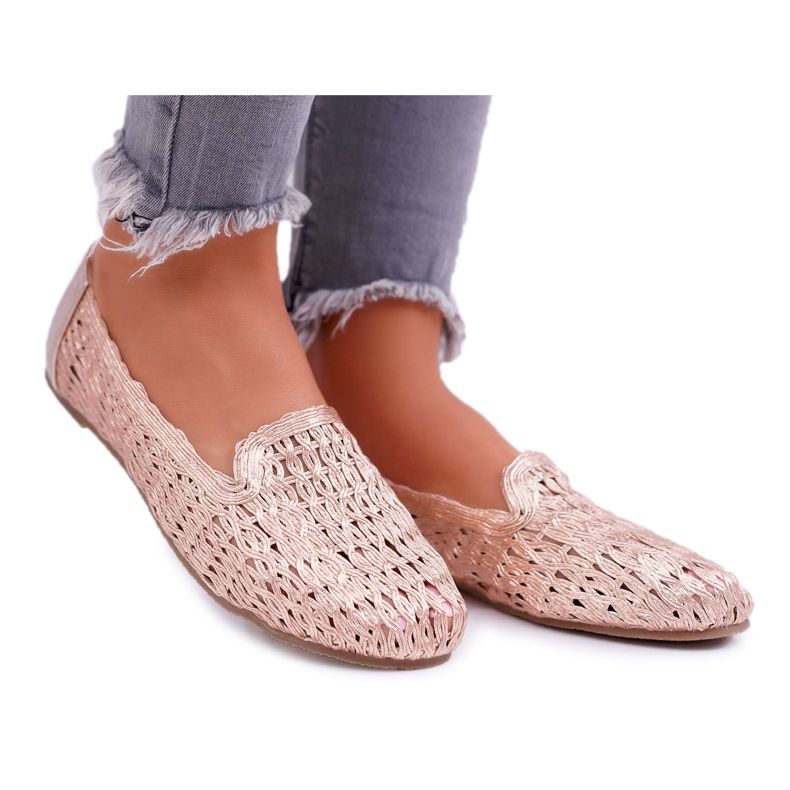 Ballerines Femme Lu Boo Tressé Or Rose 4Ever