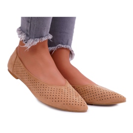 Ballerines Femme Lu Boo Ajouré Camel Dessert brun