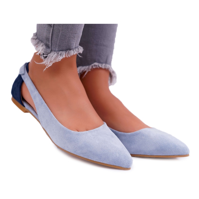 Lu Boo Ballerine En Daim Bleu Spitz Better