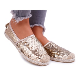 Espadrilles Femme Lu Boo Or Paillettes Destino doré