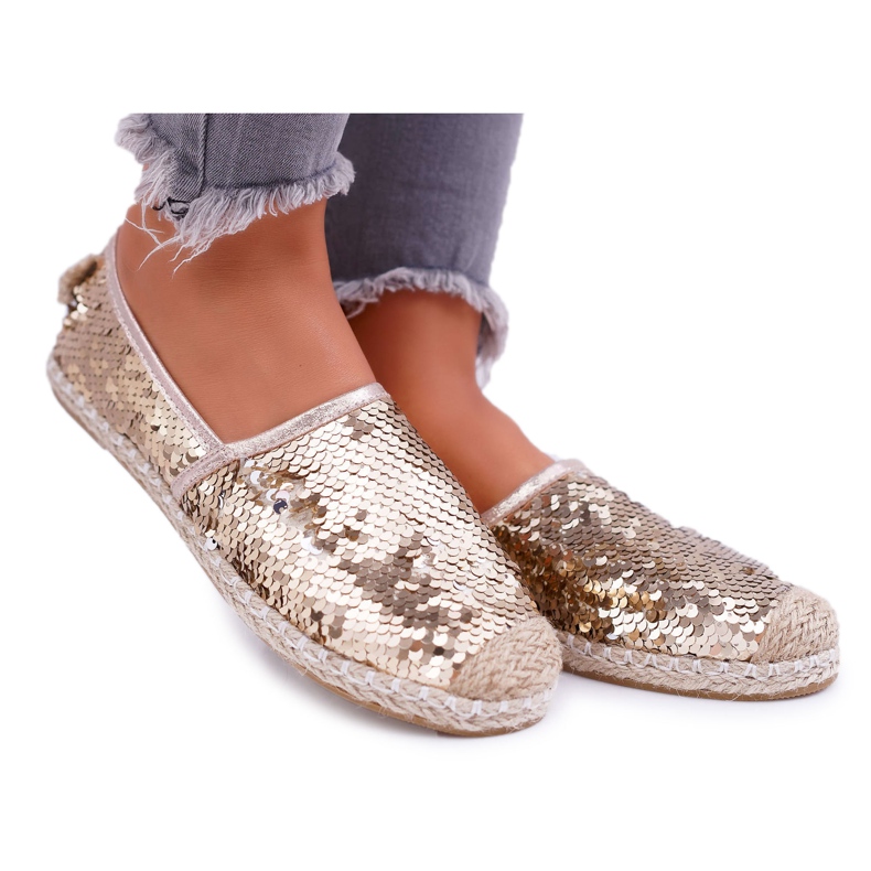 Espadrilles Femme Lu Boo Or Paillettes Destino d'or Espadrilles Femme Lu Boo Or Paillettes Destino d'or