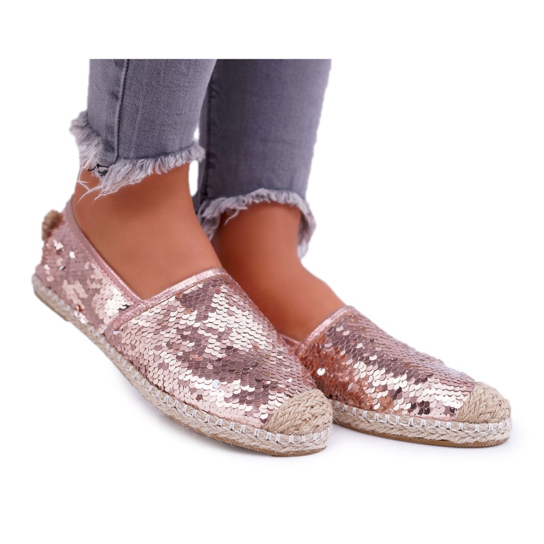 Espadrilles Femme Lu Boo Rose Paillettes Destino