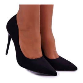 PS1 Escarpins Yanna en daim noir pour femmes