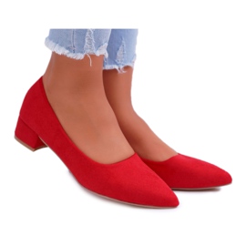 PS1 Escarpins Classiques Femme Daim Rouge Rheya