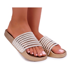 Chaussons pour Femme avec Perles Doré Elavi d'or Chaussons pour Femme avec Perles Doré Elavi d'or