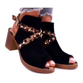 Sandales À Talons Hauts Femme Lu Boo Noir 318-30 Fiode