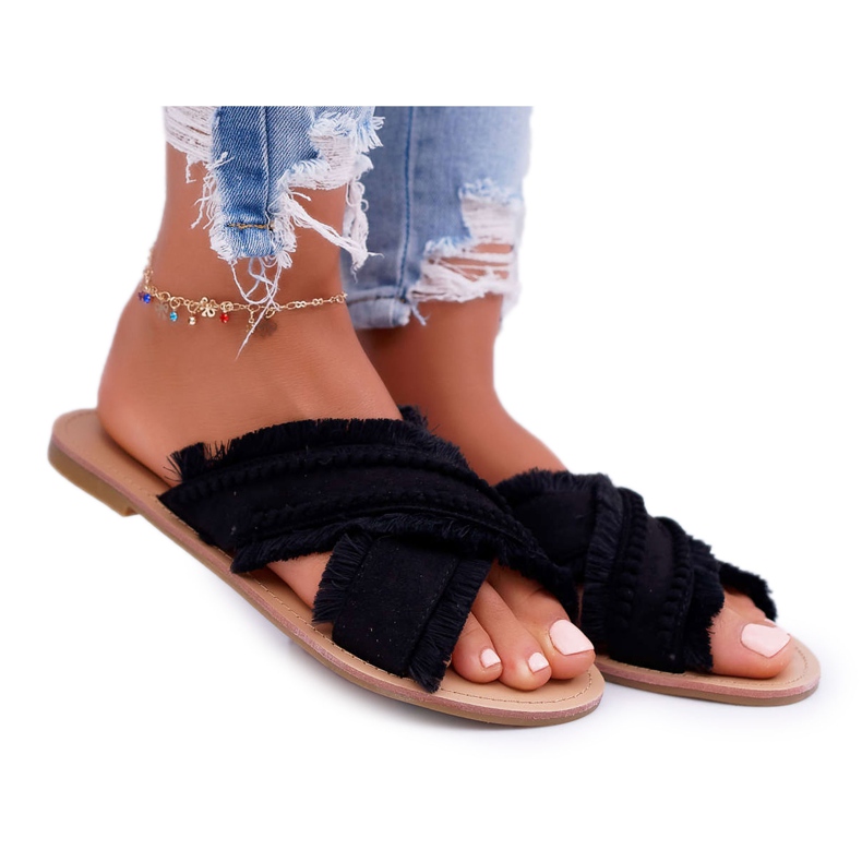 Pantoufles Matière Femme Vices 7269 Noir Jamen le noir