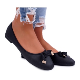 EVE Ballerines noires élégantes pour femmes LaDonna