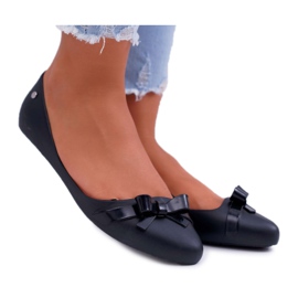 HV Ballerines Femme Noires Caoutchouc Meliski Syntha le noir