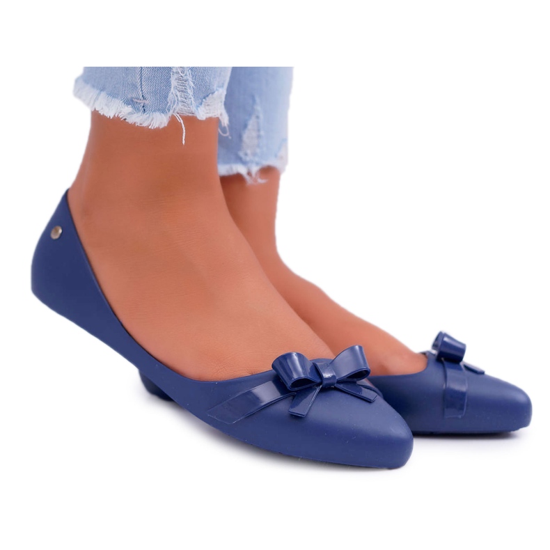 HV Ballerines femme en caoutchouc bleu marine Meliski Syntha