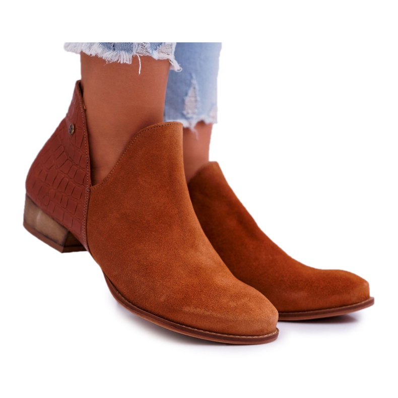 Bottines Plates Femme Maciejka Automne Cuir Rouge 04091-29 brun Bottines Plates Femme Maciejka Automne Cuir Rouge 04091-29 brun