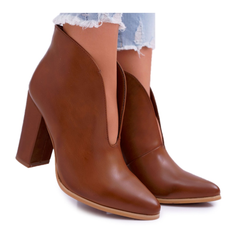 SEA Bottes à talons pour femmes à enfiler marron Mantana brun