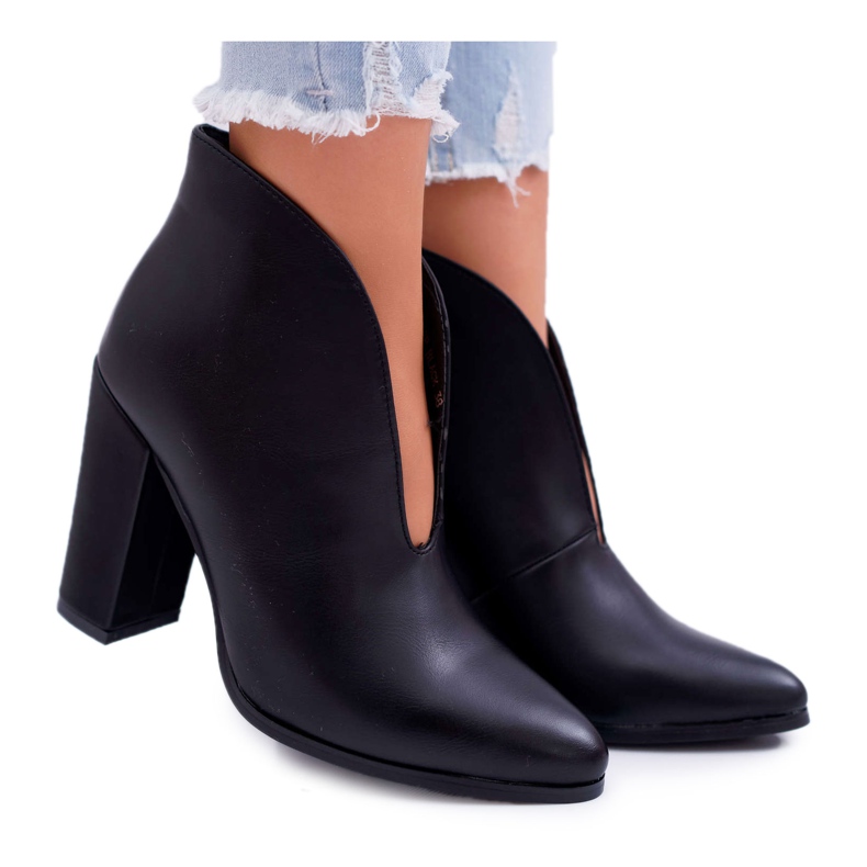 SEA Bottes à talons pour femmes à enfiler Black Mantana le noir