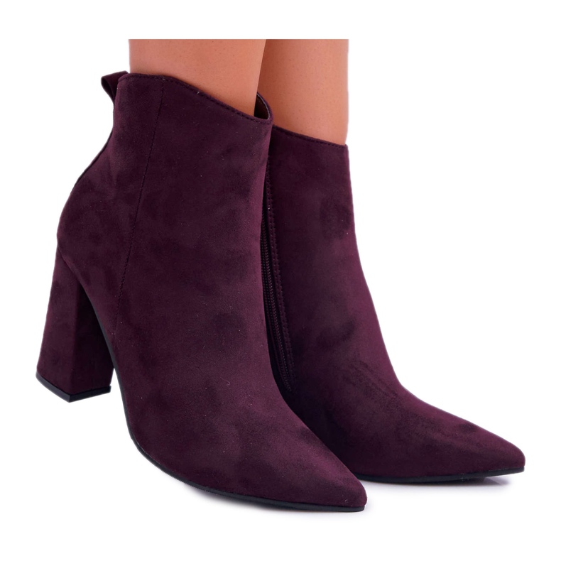 EVE Bottes À Talons Pour Femmes En Daim Spitz Violet Summe