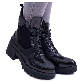 Bottes Hautes Femme Noir Trappeurs Nemtere le noir