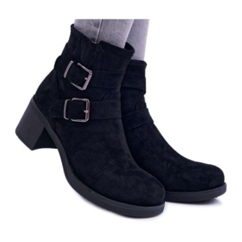 FRID Bottines Femme Talon Haut Daim Noir Fagret le noir