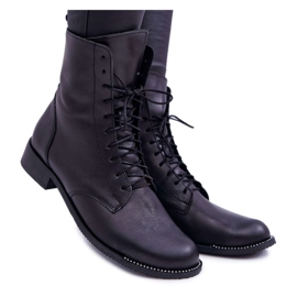Boots Femme Cuir grainé Nicole 2315 Noir The Island