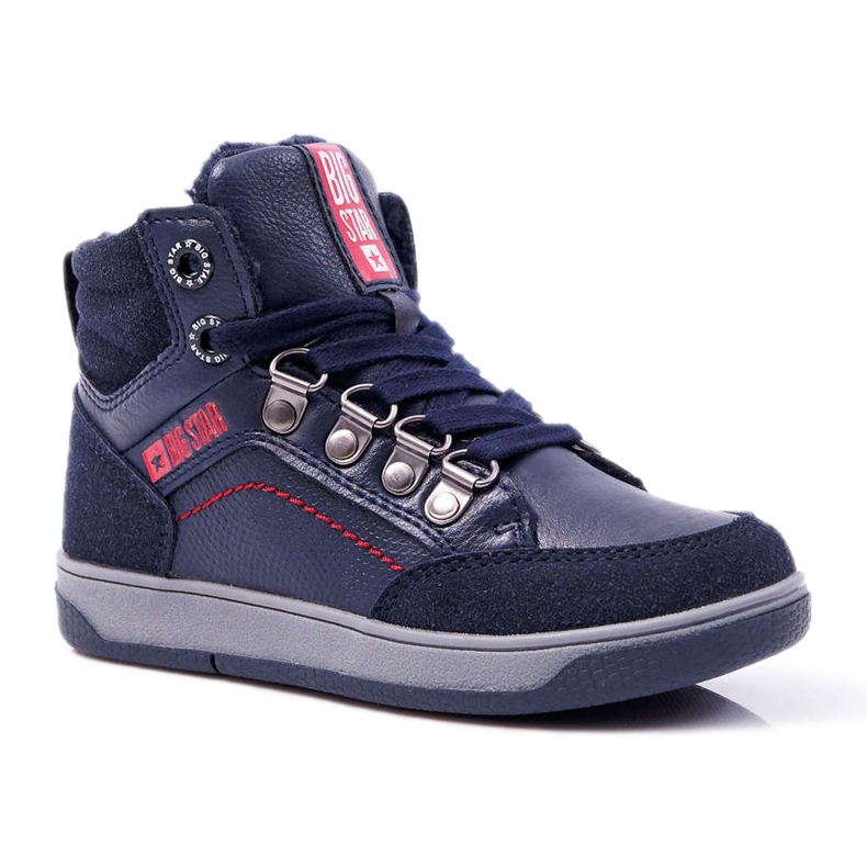 Chaussures Enfant Garçon Baskets Big Star Mouton Bleu Marine EE374088