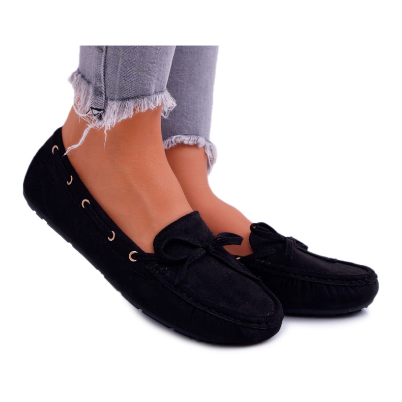 S.Barski Mocassins Femme Daim Noir S. Barski Gustoben le noir