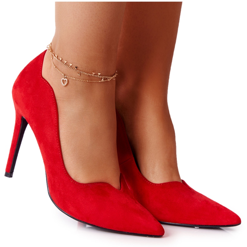 Escarpins Femme Daim Rouge S.Barski Ziger