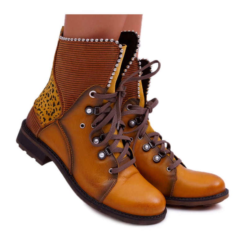 Bottes Femme Cuir Maciejka Jaune 3623A-07