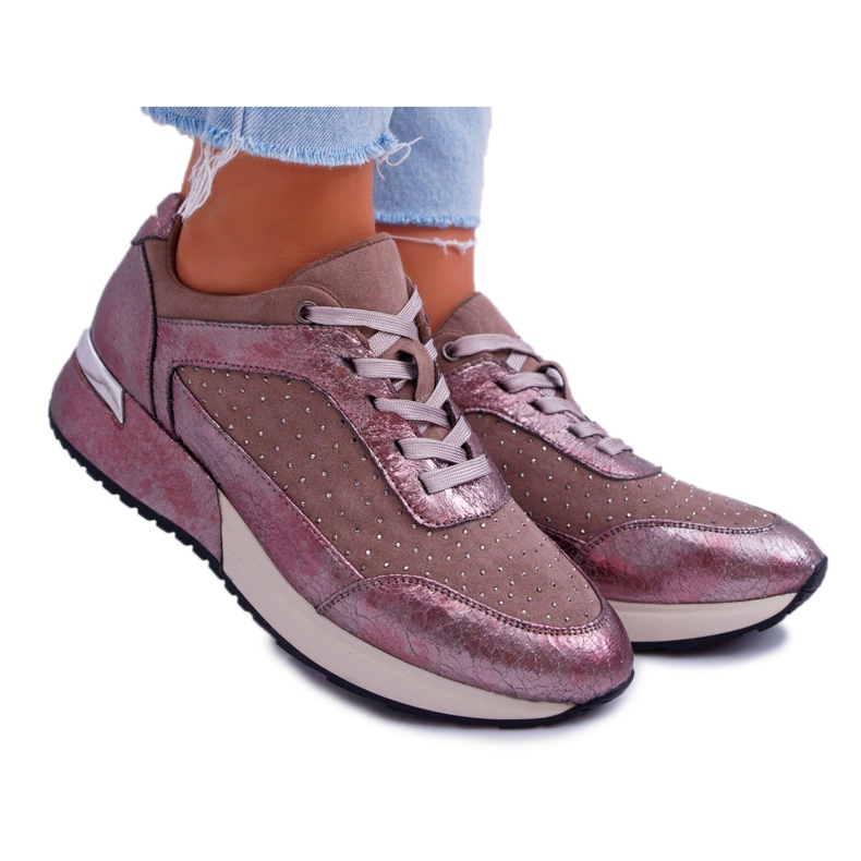 Chaussures de sport femme Beige Sergio Leone Ondar brun rose