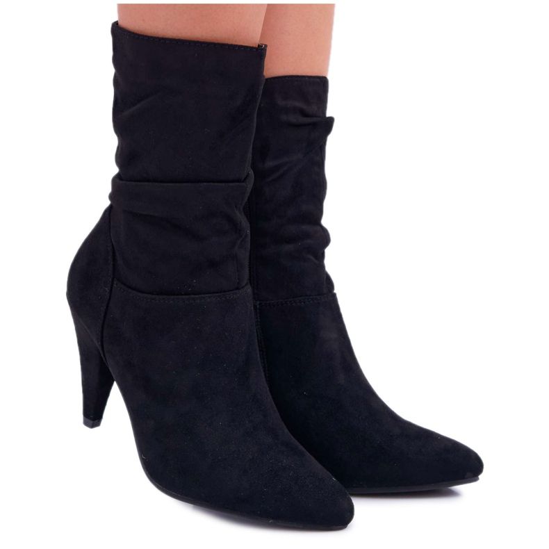 HAN Bottes Pour Femmes À Talons Hauts Sur La Cheville Noir Temma HAN Bottes Pour Femmes À Talons Hauts Sur La Cheville Noir Temma