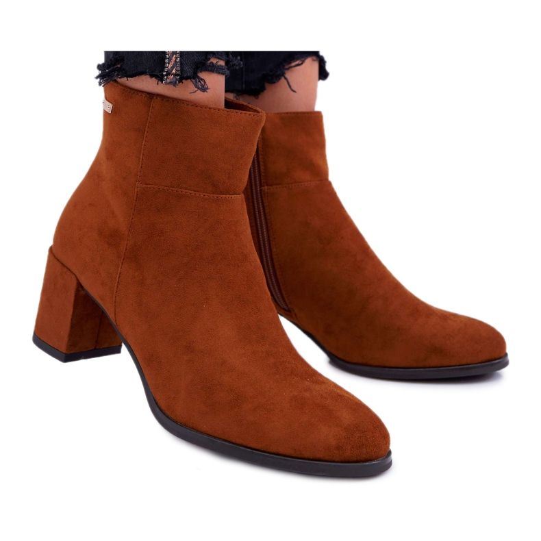 Bottes pour femmes à talon haut Sergio Leone Camel BT522 brun